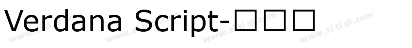 Verdana Script字体转换